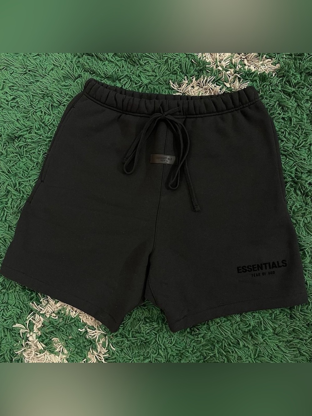 Essentials Black Athletic Drawstring Shorts